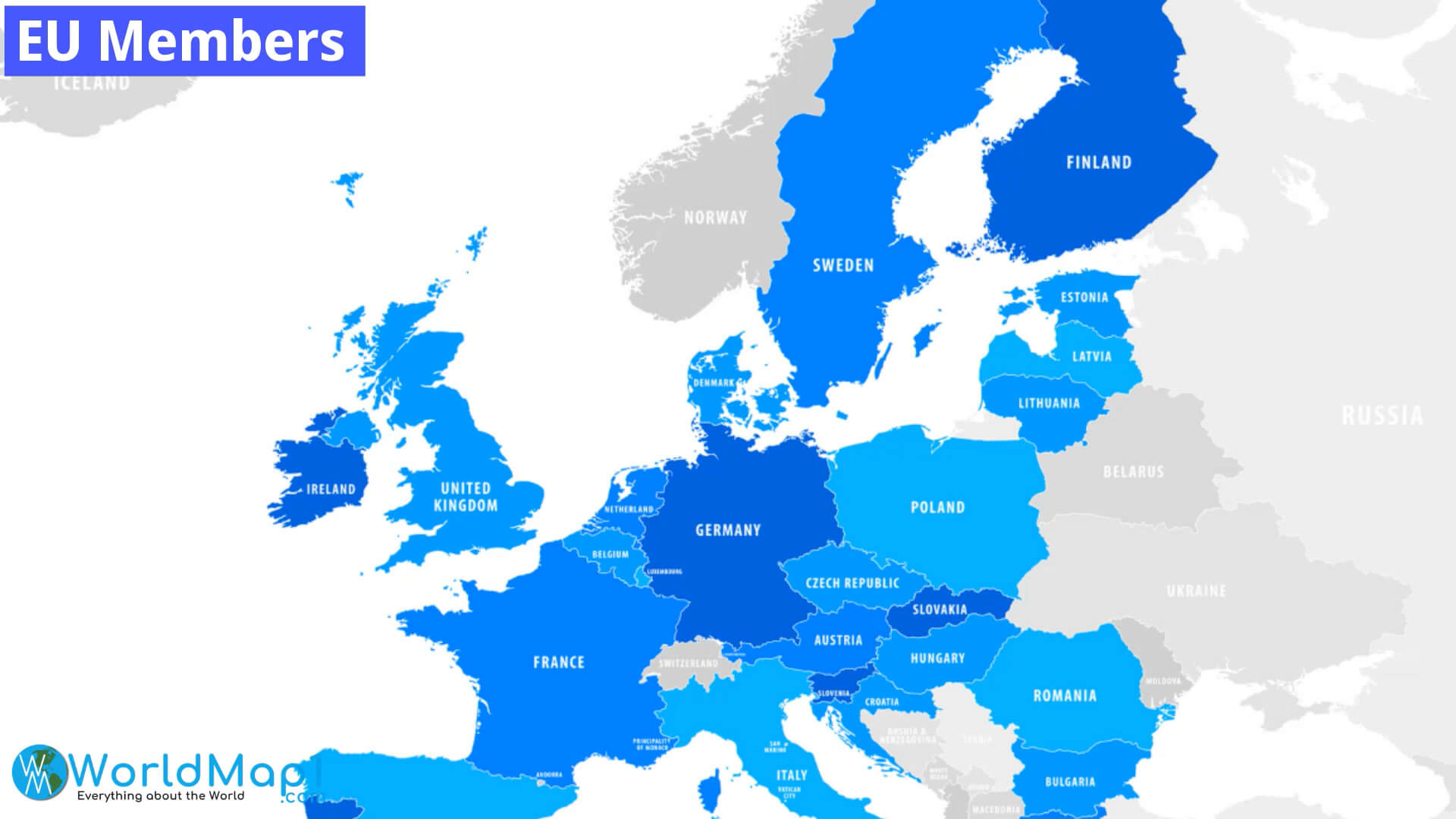 European Union Members Map